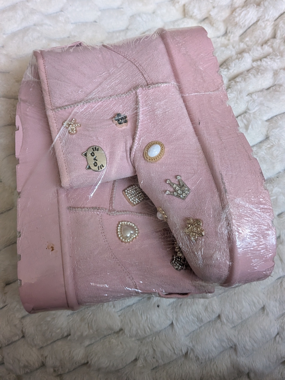 Pink Jeweled Platform Boots